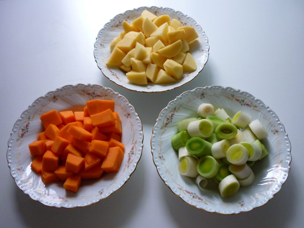 patatas puerro calabaza